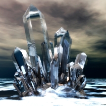 Digital Illustration of clear Crystals